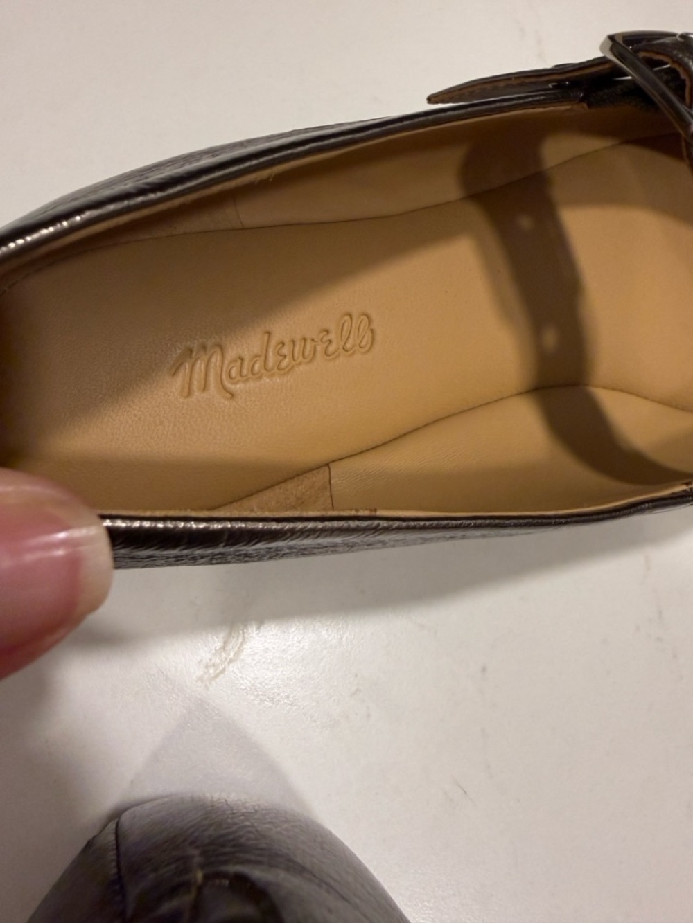 Madewell Leather Mary Jane Flats - Pewter - Picture 11 of 12